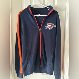Navy and Orange OKC Zip-Up Jacket